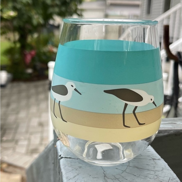 15 oz Sandpipers Acrylic Stemless Wine Glass - Picture 2 of 4